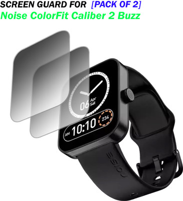 EJZATEX Edge To Edge Screen Guard for NOISE COLORFIT CALIBER 2 BUZZ SMARTWATCH(Pack of 2)