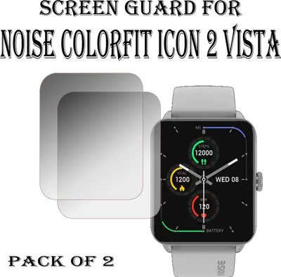ejzatex Edge To Edge Screen Guard for NOISE COLORFIT ICON 2 VISTA SMARTWATCH(Pack of 2)