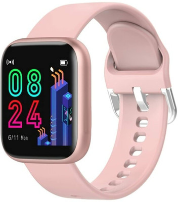 Shri Shyam Enterprises Y68 D20 for Men/Women | 1.3 inch Touchscreen Bluetooth Smart Watches Smartwatch(Pink Strap, Medium)