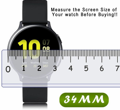 FCS Edge To Edge Screen Guard for 34 mm, Universal Round Watch Screen Protector(Pack of 3)
