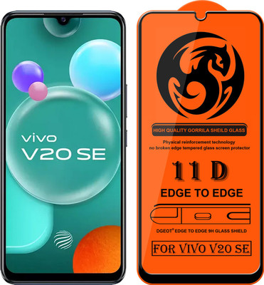 XRENGTH Edge To Edge Tempered Glass for -Vivo V20 Se(Pack of 1)