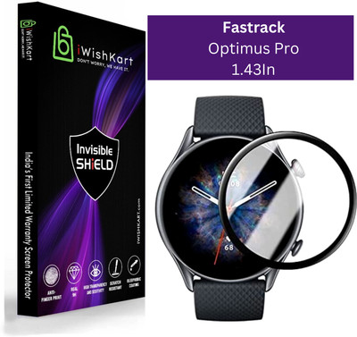 iWishKart Edge To Edge Screen Guard for Fastrack Optimus Pro, OptimusPro 1.43Inch, 3D Curved Original Premium Screen Guard Protector (PMMA)| Edge to Edge Protection | NOT Tempered GLASS | SmartWatch NOT included(Pack of 1)