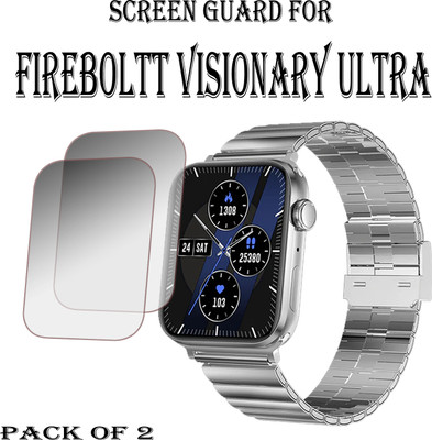 ejzatex Edge To Edge Screen Guard for FIRE BOLTT VISIONARY ULTRA SMARTWATCH(Pack of 2)