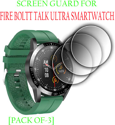 EJZATEX Edge To Edge Screen Guard for FIRE BOLTT TALK ULTRA SMARTWATCH(Pack of 3)