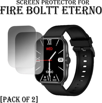 EJZATI Edge To Edge Screen Guard for FIRE BOLTT ETERNO SMARTWATCH(Pack of 2)