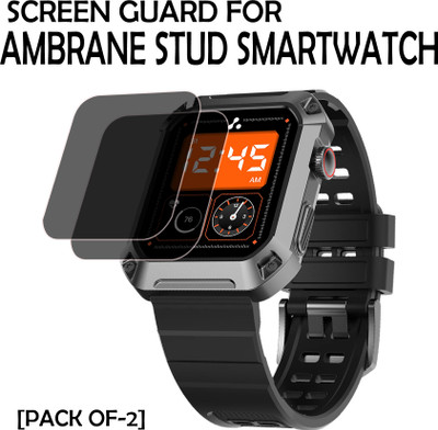 EJZATI Edge To Edge Screen Guard for AMBRANE STUD SMARTWATCH(Pack of 2)