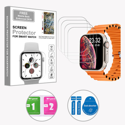 ARBAN Edge To Edge Screen Guard for GIZMORE GizFit Vogue 1.95 Inch (FREE 1 MOBILE EMBOSSED SKIN) SMARTWATCH SCREEN GUARD(Pack of 4)