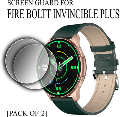 EJZATI Edge To Edge Screen Guard for FIRE BOLTT INVINCIBLE PLUS SMARTWATCH(Pack of 2)