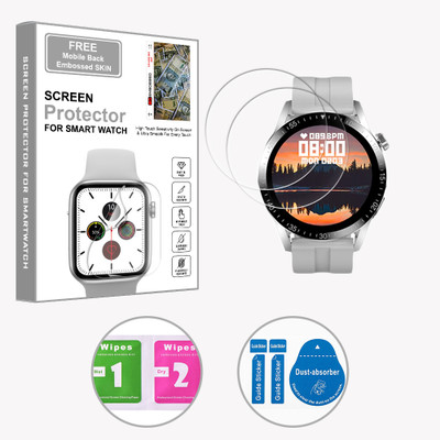 ARBAN Edge To Edge Screen Guard for Fire-Boltt Talk Ultra 1.39 inch (FREE 1 MOBILE EMBOSSED SKIN) SMARTWATCH SCREEN GUARD(Pack of 2)