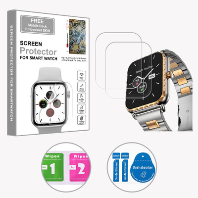ARBAN Edge To Edge Screen Guard for Fire-Boltt Jewel 1.85 inch (FREE 1 MOBILE EMBOSSED SKIN) SMARTWATCH SCREEN GUARD(Pack of 2)