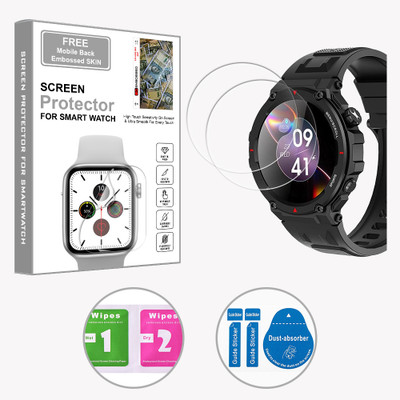 ARBAN Edge To Edge Screen Guard for Fastrack Xtreme PRO 1.43 inch (FREE 1 MOBILE EMBOSSED SKIN) SMARTWATCH SCREEN GUARD(Pack of 2)