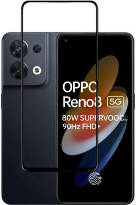 Vigorous Edge To Edge Tempered Glass for Oppo Reno 8 5G, 4G(Pack of 1)