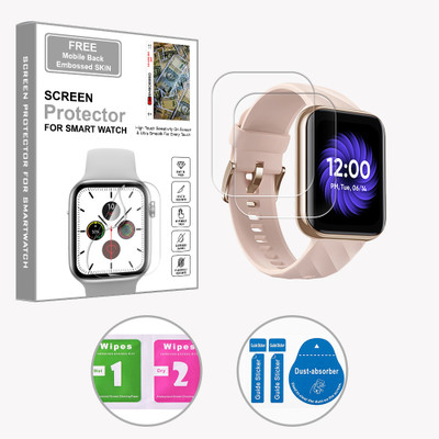ARBAN Edge To Edge Screen Guard for DIZO Watch D 1.8 inch (FREE 1 MOBILE EMBOSSED SKIN) SMARTWATCH SCREEN GUARD(Pack of 2)