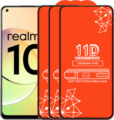 Qyist Edge To Edge Screen Guard for Realme 10 4G(Pack of 3)