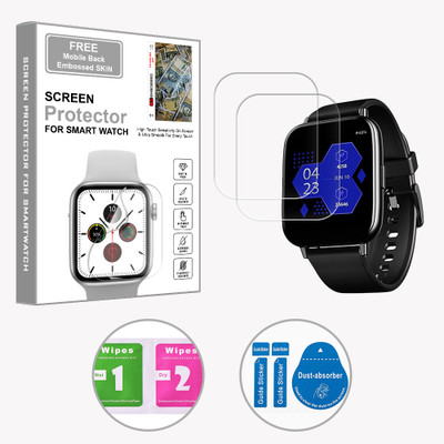 ARBAN Edge To Edge Screen Guard for WC-boAt Wave Prime47 1.69 inch (FREE 1 MOBILE EMBOSSED SKIN) SMARTWATCH SCREEN GUARD(Pack of 2)