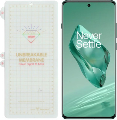 TouchTrove Edge To Edge Screen Guard for Oneplus 12R 5G Unbreakable Hydrogel Membrane TPU Clear Front Screen Protector(Pack of 1)