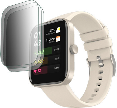 DOUMOF Edge To Edge Screen Guard for Mivi Model E SMARTWATCH(Pack of 3)