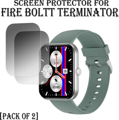 ejzatex Edge To Edge Screen Guard for FIRE BOLTT TERMINATOR SMARTWATCH(Pack of 2)