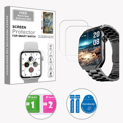 ARBAN Edge To Edge Screen Guard for beatXP Unbound Curv 1.96 inch (FREE 1 MOBILE EMBOSSED SKIN) SMARTWATCH SCREEN GUARD(Pack of 2)
