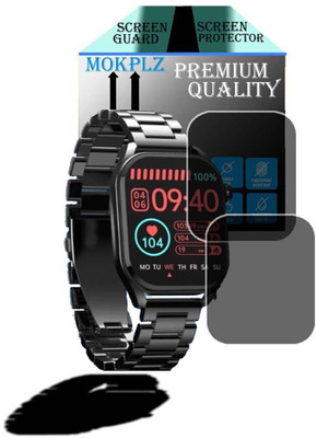 MOKPLZ Edge To Edge Screen Guard for PEBBLE COSMOS VOGUE SMARTWATCH(Pack of 2)