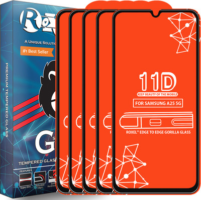 Roxel Edge To Edge Screen Guard for SAMSUNG A25 5G(Pack of 5)
