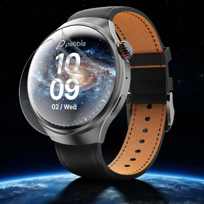 CUBES Edge To Edge Screen Guard for Pebble Dome 3D Spherical Display 1.52'' Ultra Bright Amoled, | Crack Proof | Touch Sensitive | Unbreakable | High Grade Ultra Thin TPU Film [ NOT A TEMPERED GLASS ](Pack of 2)