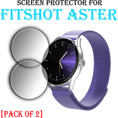 EJZATI Edge To Edge Screen Guard for FITSHOT ASTER SMARTWATCH(Pack of 2)