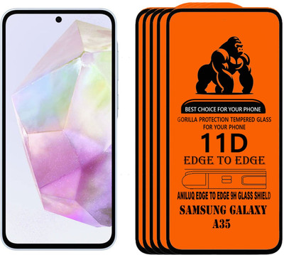 ANILUQ Edge To Edge Screen Guard for SAMSUNG Galaxy A35 5G(Pack of 5)