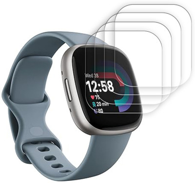 ARBAN Edge To Edge Screen Guard for Fitbit Versa 4 Fitness Watch 1.58 inch SMARTWATCH SCREEN GUARD(Pack of 4)