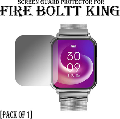 ejzatex Edge To Edge Screen Guard for FIRE BOLTT KING SMARTWATCH SCREEN GUARD(Pack of 1)
