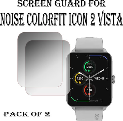 ejzatex Edge To Edge Screen Guard for NOISE COLORFIT ICON 2 VISTA SMARTWATCH(Pack of 2)