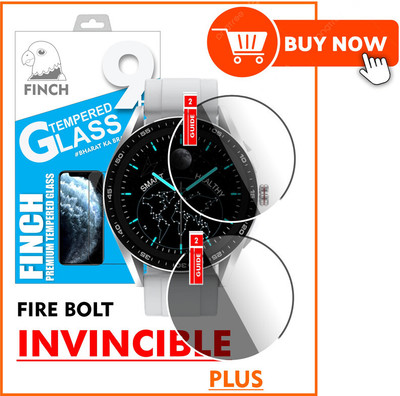 FINCH Edge To Edge Screen Guard for FIRE BOLTT INVINCIBLE PLUS SMARTWATCH(Pack of 2)