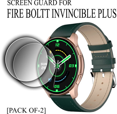 EJZATI Edge To Edge Screen Guard for FIRE BOLTT INVINCIBLE PLUS SMARTWATCH(Pack of 2)