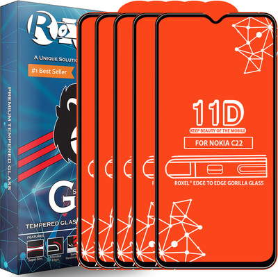 Roxel Edge To Edge Screen Guard for NOKIA C22(Pack of 5)