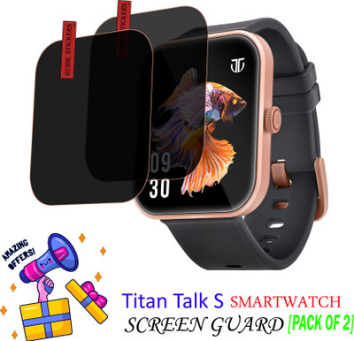 EJZATI Edge To Edge Screen Guard for TITAN TALK S SMARTWATCH SCREEN GUARD(Pack of 2)