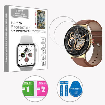 ARBAN Edge To Edge Screen Guard for itel Unicorn 1.43 inch (FREE 1 MOBILE EMBOSSED SKIN) SMARTWATCH SCREEN GUARD(Pack of 2)