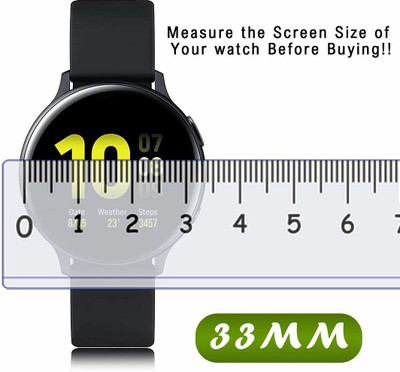 FCS Edge To Edge Screen Guard for 33 mm, Universal Round Watch Screen Protector(Pack of 3)