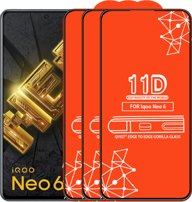 Qyist Edge To Edge Screen Guard for Iqoo Neo 6(Pack of 3)