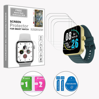 ARBAN Edge To Edge Screen Guard for Noise ColorFit Pulse 3 1.96 inch (FREE 1 MOBILE EMBOSSED SKIN) SMARTWATCH SCREEN GUARD(Pack of 4)