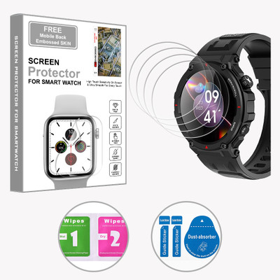 ARBAN Edge To Edge Screen Guard for Fastrack Xtreme PRO 1.43 inch (FREE 1 MOBILE EMBOSSED SKIN) SMARTWATCH SCREEN GUARD(Pack of 4)