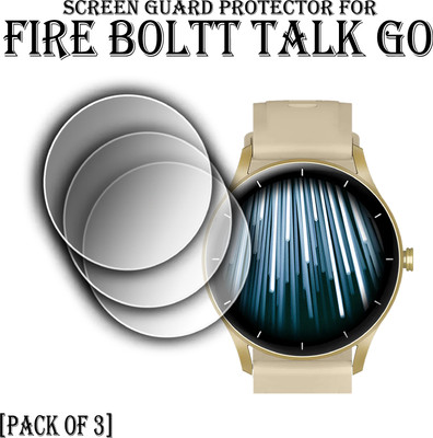 EJZATI Edge To Edge Screen Guard for FIRE BOLTT TALK GO SMARTWATCH(Pack of 3)