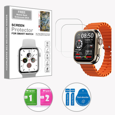 ARBAN Edge To Edge Screen Guard for Maxima Hype Plus 1.96 inch (FREE 1 MOBILE EMBOSSED SKIN) SMARTWATCH SCREEN GUARD(Pack of 2)