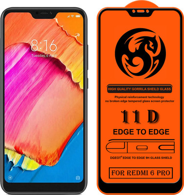 XRENGTH Edge To Edge Tempered Glass for Mi Redmi 6 pro(Pack of 1)