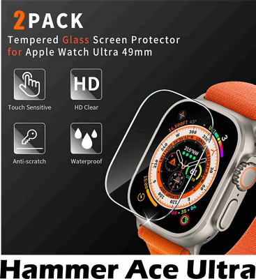 S9HUB Edge To Edge Screen Guard for HAMMER ACE ULTRA, APPLE ULTRA 49MM(Pack of 2)
