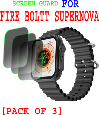 EJZATI Edge To Edge Screen Guard for FIRE BOLTT SUPERNOVA SMARTWATCH(Pack of 3)