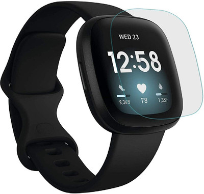 CUBES Edge To Edge Screen Guard for FITBIT Versa Lite Edition, Smartwatch 25mm | Soft and Flexible | Touch Sensitive | Unbreakable | Ultra Thin | High Grade 9H TPU Film(Pack of 2)