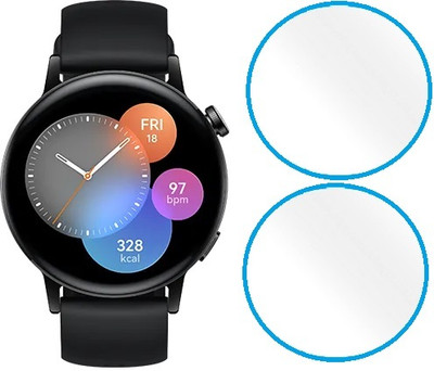 CUBES Edge To Edge Screen Guard for Huawei Watch 4 Pro, | 1.5 Inches | Soft and Flexible | Touch Sensitive | Unbreakable | Ultra Thin TPU Film (Not a Glass Tempered)(Pack of 2)