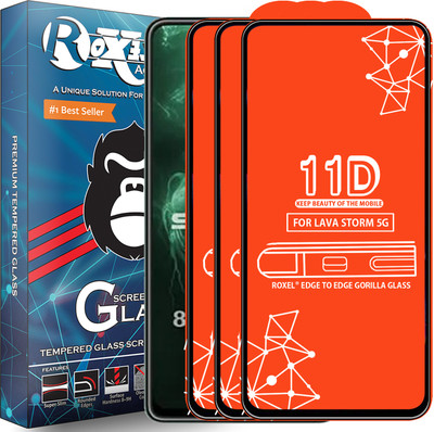 Roxel Edge To Edge Screen Guard for LAVA STORM 5G(Pack of 3)
