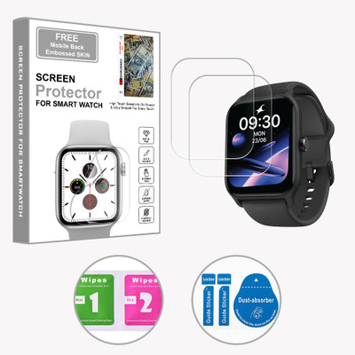 ARBAN Edge To Edge Screen Guard for FASTRACK REFLEX KRUZ 1.8 inch (FREE 1 MOBILE EMBOSSED SKIN) SMARTWATCH SCREEN GUARD(Pack of 2)