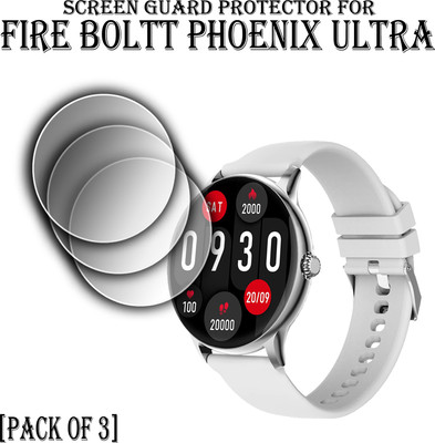 EJZATEX Edge To Edge Screen Guard for FIRE BOLTT PHOENIX ULTRA SMARTWATCH SCREEN GUARD(Pack of 3)